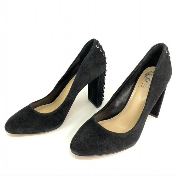 Vince Camuto Leather Corset 4" Block Heels - Picture 3 of 6